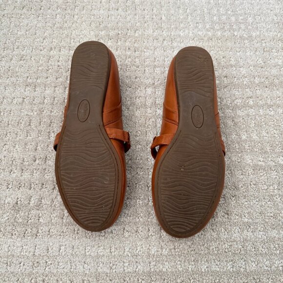 Softwalk Samara Leather Mary Jane Flats - Brown, Size 7M - Picture 4 of 4